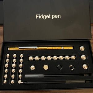 Fidget Pen Set with Gold and Silver Accents
